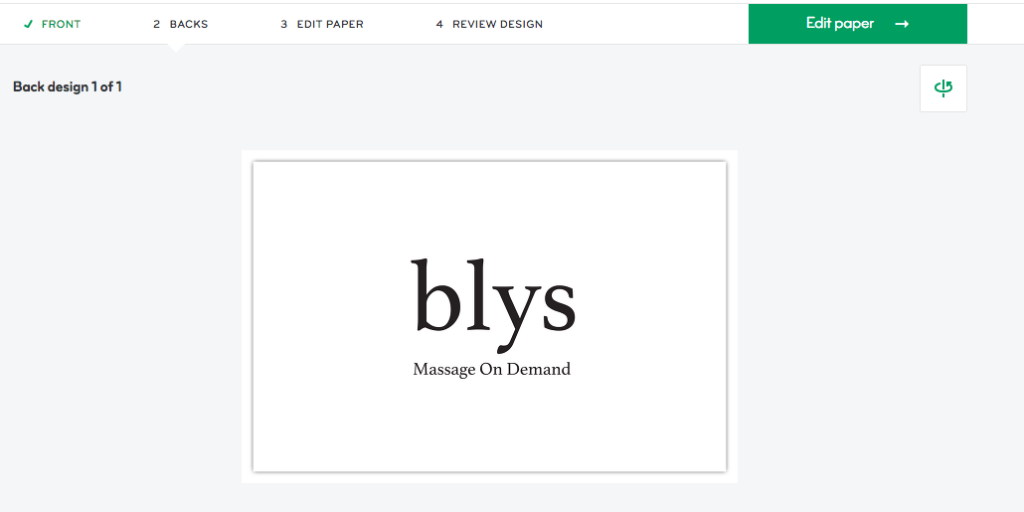 Blys business cards