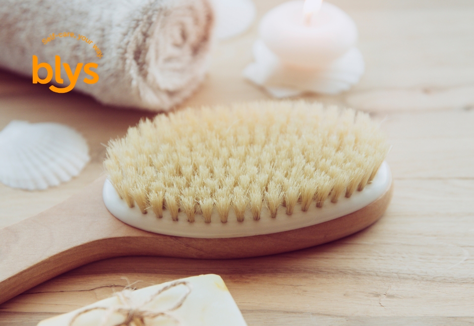 Dry brushing for massage