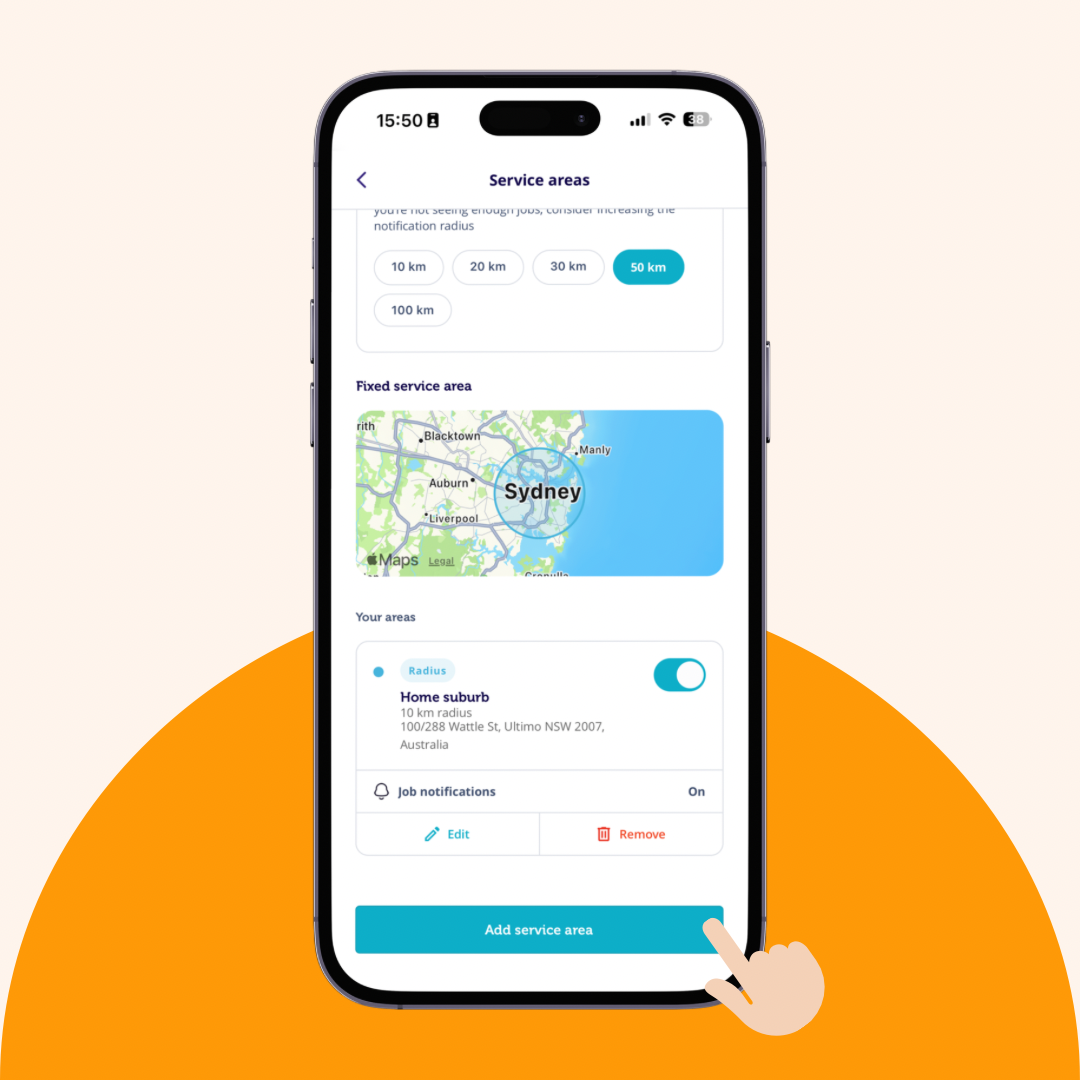 Draw Service Area Mobile 2